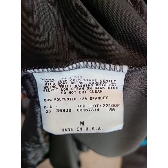 Vintage Crushed Velvet Maxi Dress Size Medium Whimsigoth 1920s Holiday 90s - Picture 8 of 10